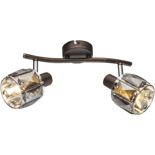 Lampa spot -A M160720-B 2xE14 40W braon -staklo