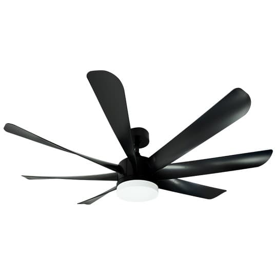 Ventilator plafonski MV5015-C crni 8 krakova 50W sa svjetlom CCT LED 20W sa daljinskim upravljačem
