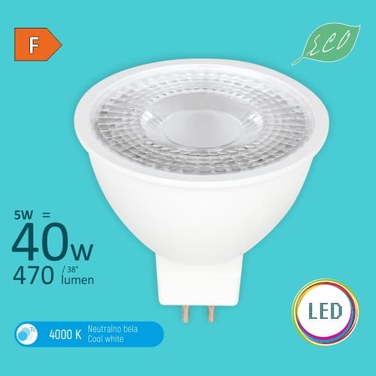 Sijalica LED GU 5,3 (mr16) 5W 4000K 170-250V MITEA