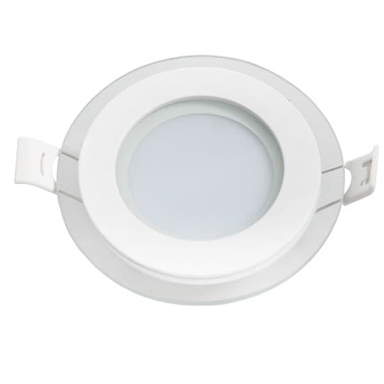 Panel LED stakleni ugradni okrugli 6W 6500K